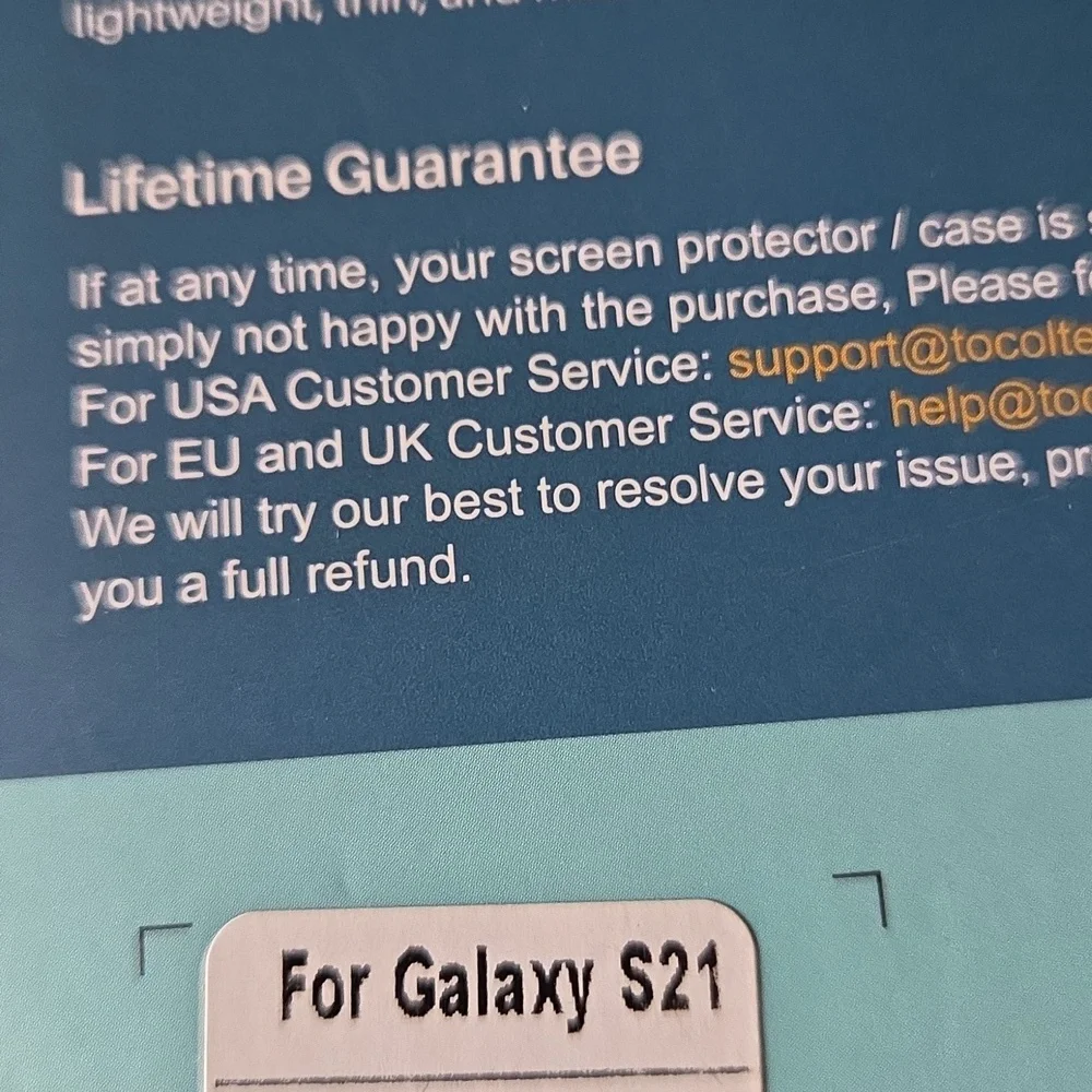 Tocol 1 Glass Screen Protectors For Galaxy S21 Samsung